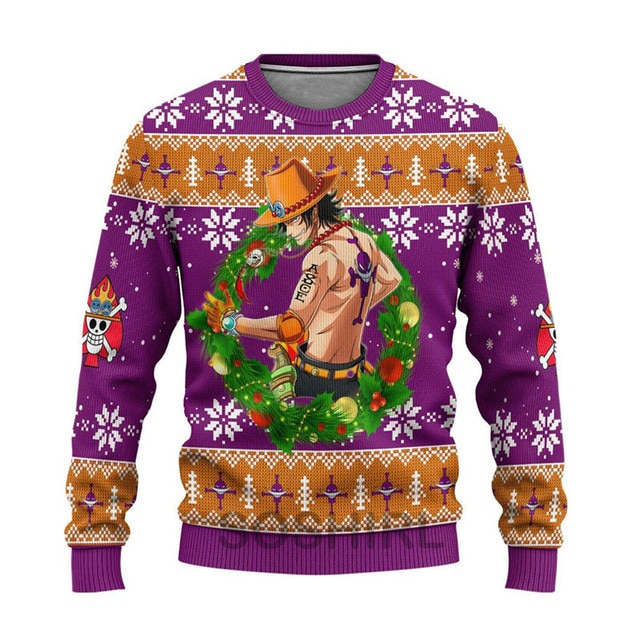One Piece Portagas D. Ace Ugly Christmas Sweater