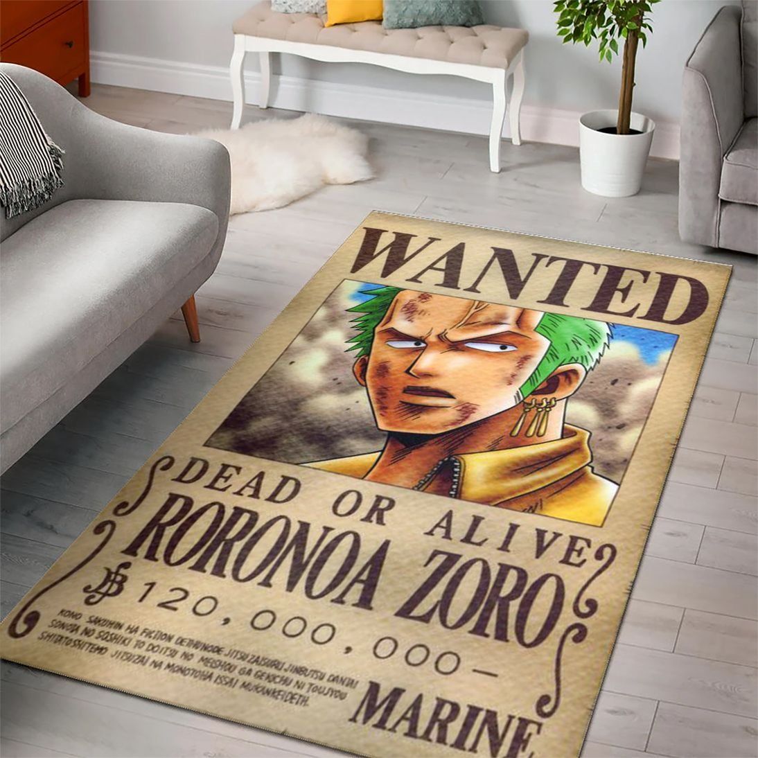 Zoro One Piece Anime Movies Area Rug