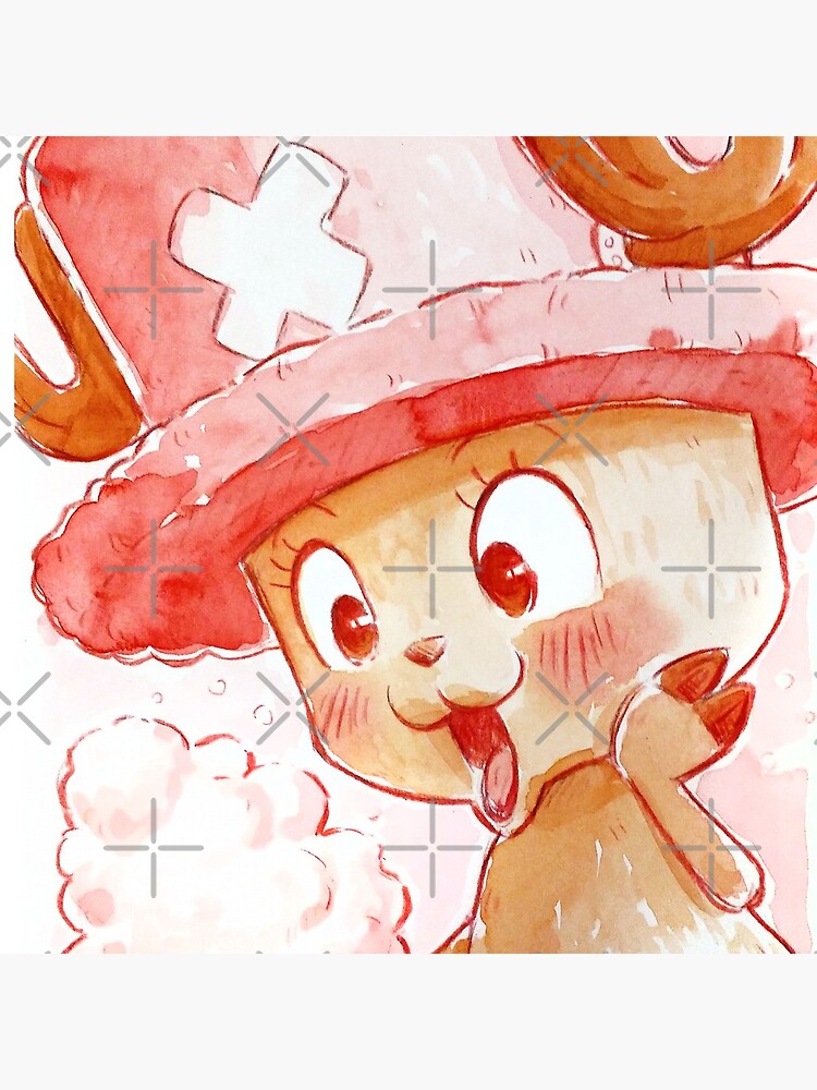 Tony Chopper Watercolor Throw Pillow - Image 2