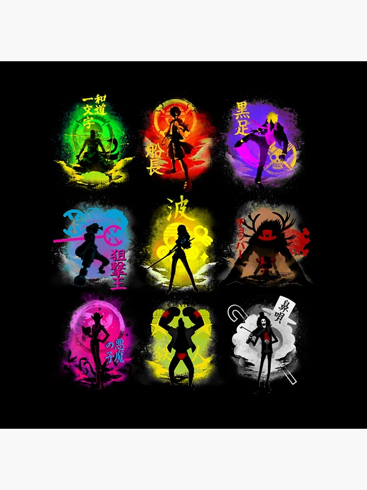 Anime Pirates Straw Hat Members Throw Pillow - Image 2