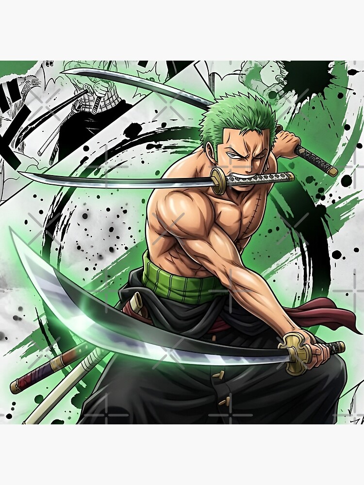 Roronoa Zoro Three Sword Throw Pillow - Image 2
