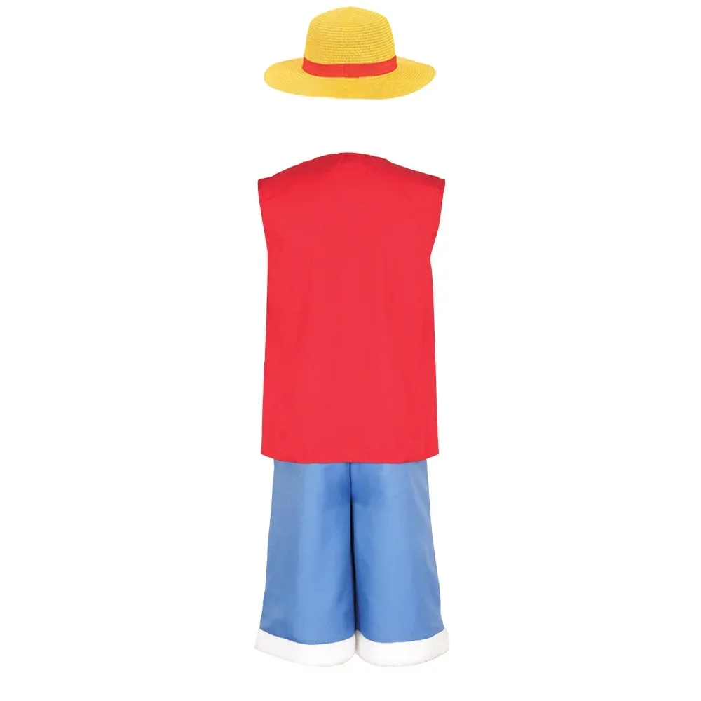 Luffy Coat Pants Hat One Piece Disguise Costume - Image 5