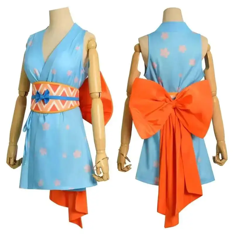 Nami Kimono Dress Set with Wig Cosplay Costume - Image 2