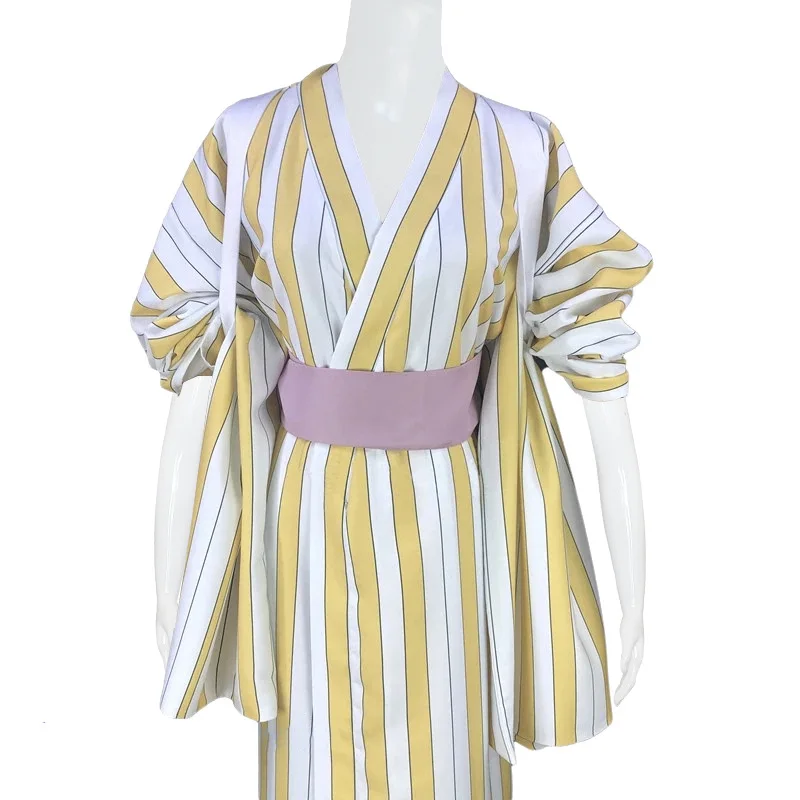 Vinsmoke Sanji Wano Outfit Kimono Wig Cosplay Costume - Image 5