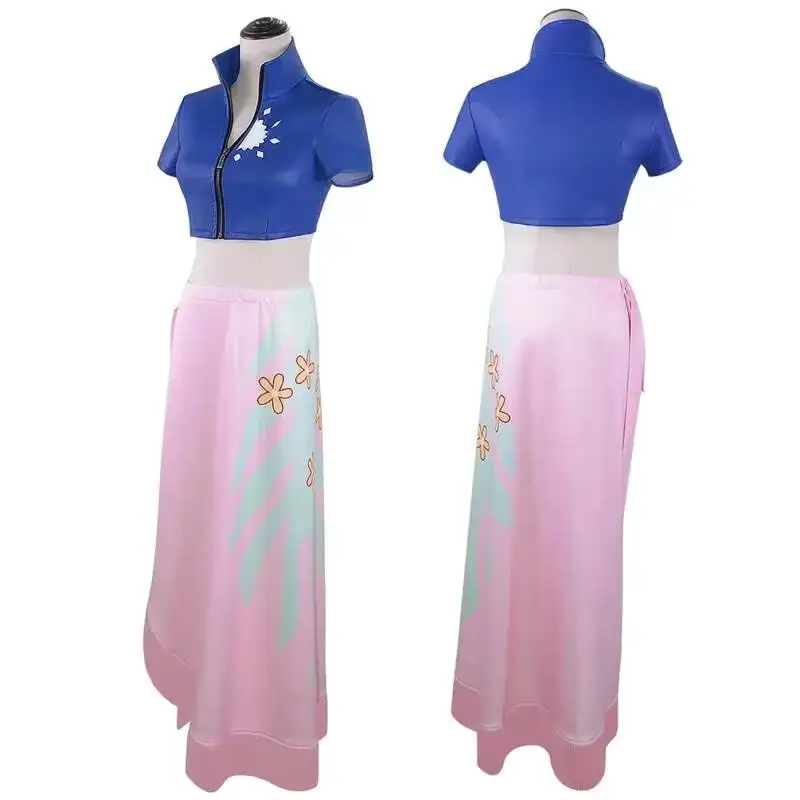 Nico Robin Anime Kimono Dress Cosplay Costume Set - Image 3