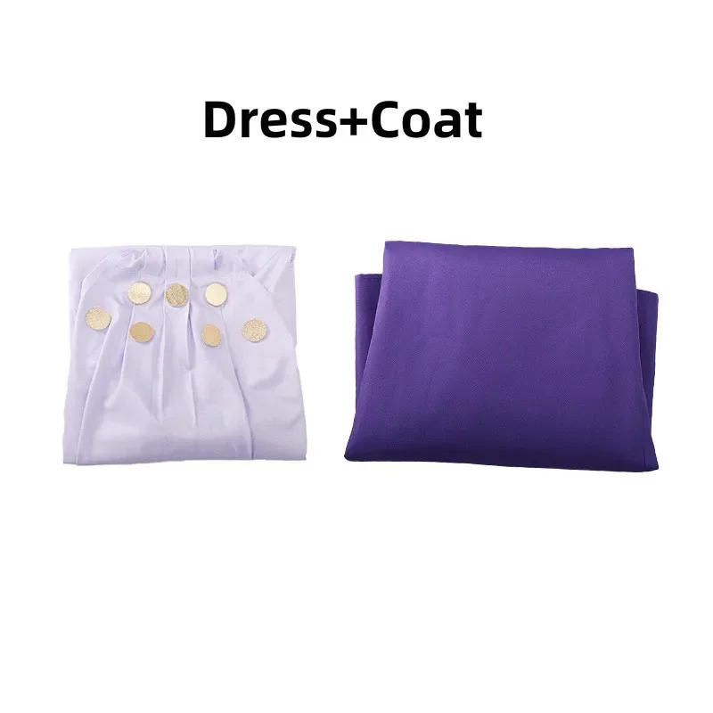 Anime Nico Robin Purple Coat Shawl Costume Cosplay - Image 4