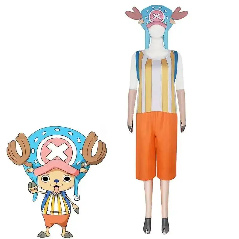 Tony Chopper 2 Years Later Cosplay Outfit Set with Hat Bag