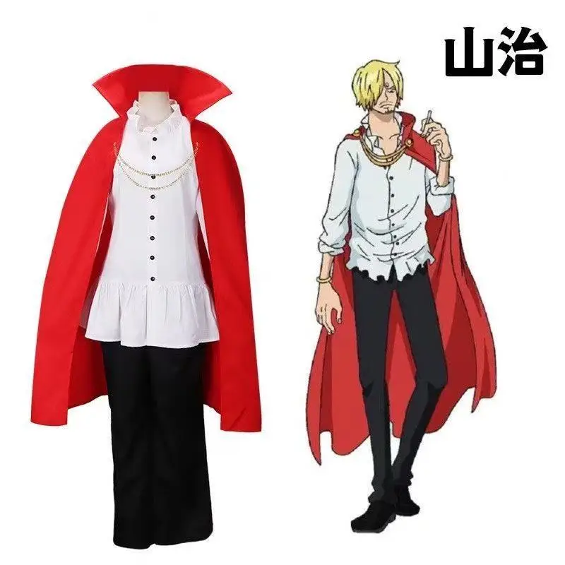 Vinsmoke Sanji Anime Outfit Wig Cosplay Costume - Image 2
