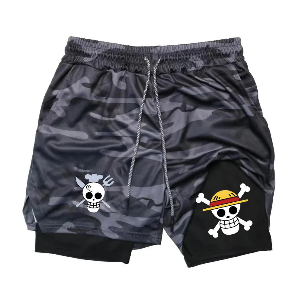 Sanji 2-in-1 Double-Layer Shorts Swim Trunks - Image 3