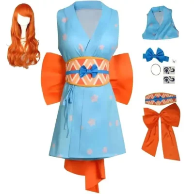 Nami Kimono Dress Set with Wig Cosplay Costume