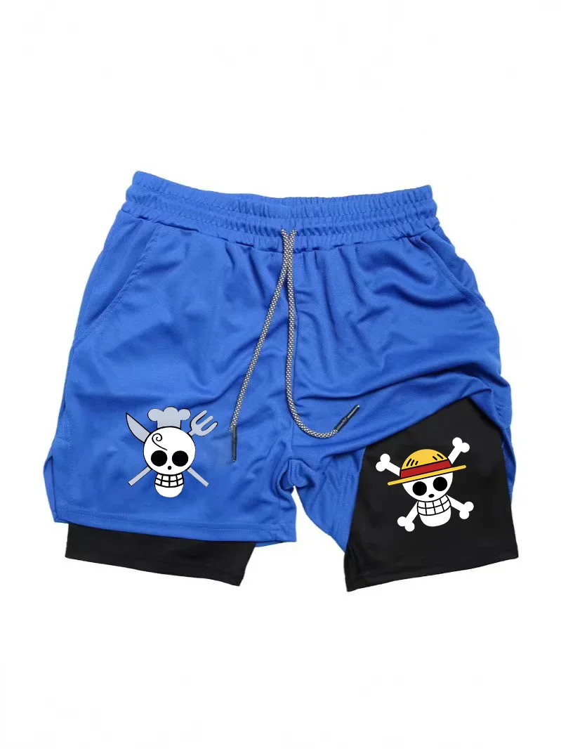 Sanji 2-in-1 Double-Layer Shorts Swim Trunks - Image 5