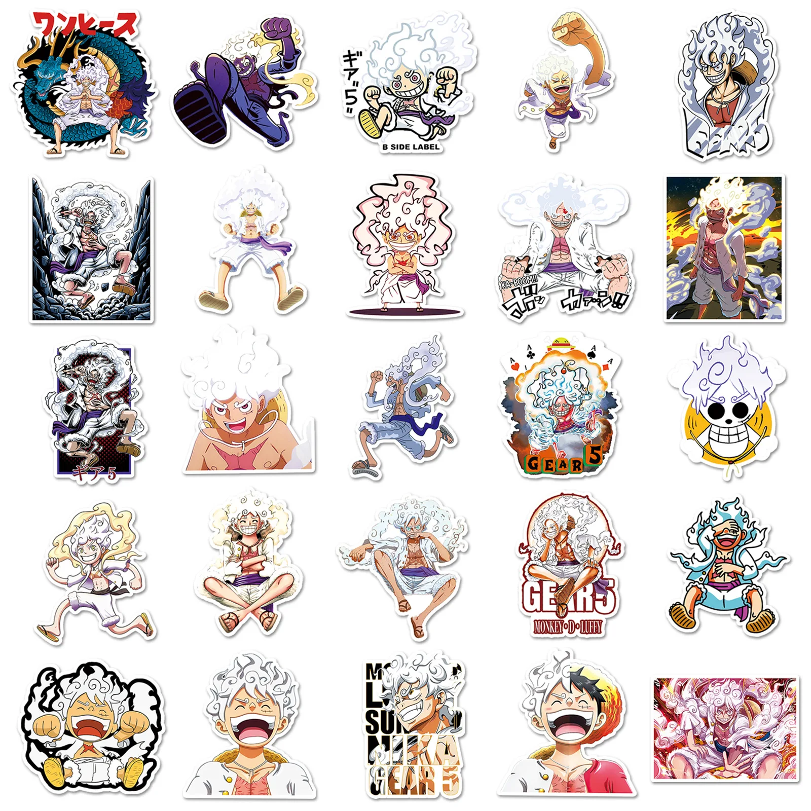 10/30/50PCS Anime Cool One Piece Gear 5 Luffy Sticker - Image 4