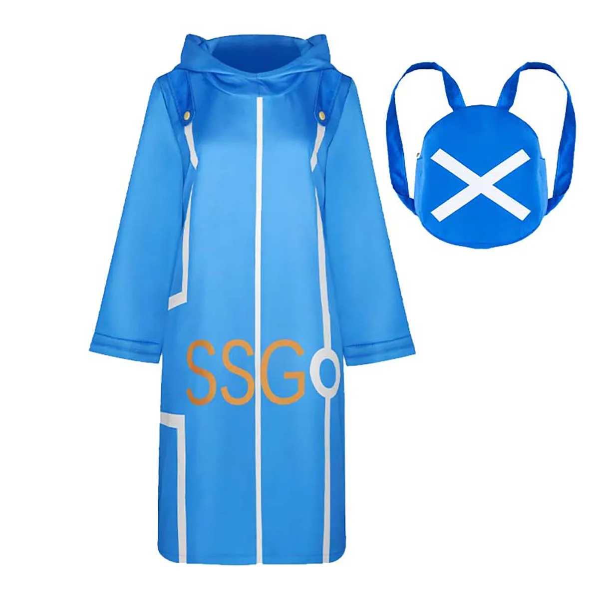 Egg Head Island Tony Tony Chopper Blue Trench Coat Cosplay