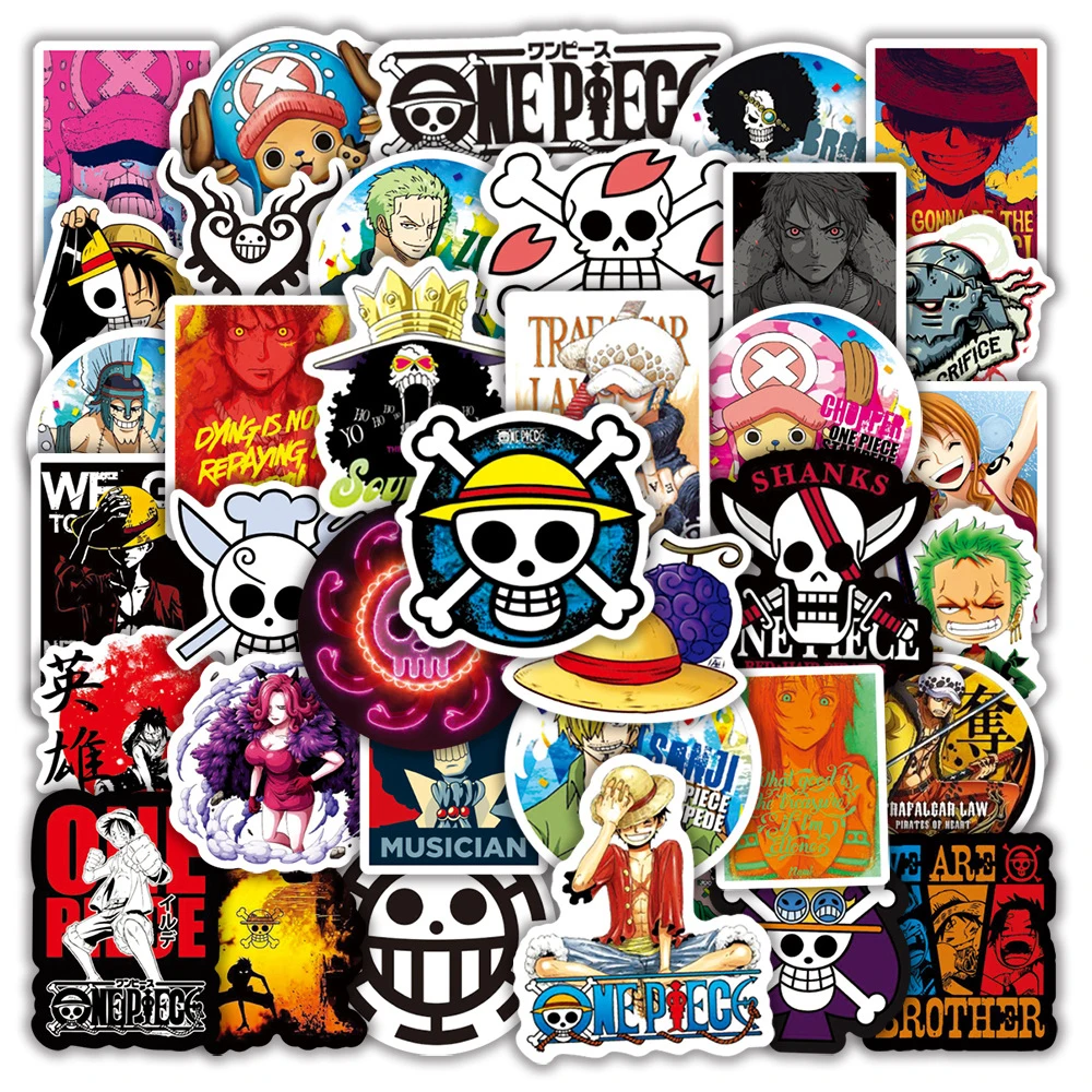 10/30/50/100pcs Anime Graffiti Luffy All Characters Sticker