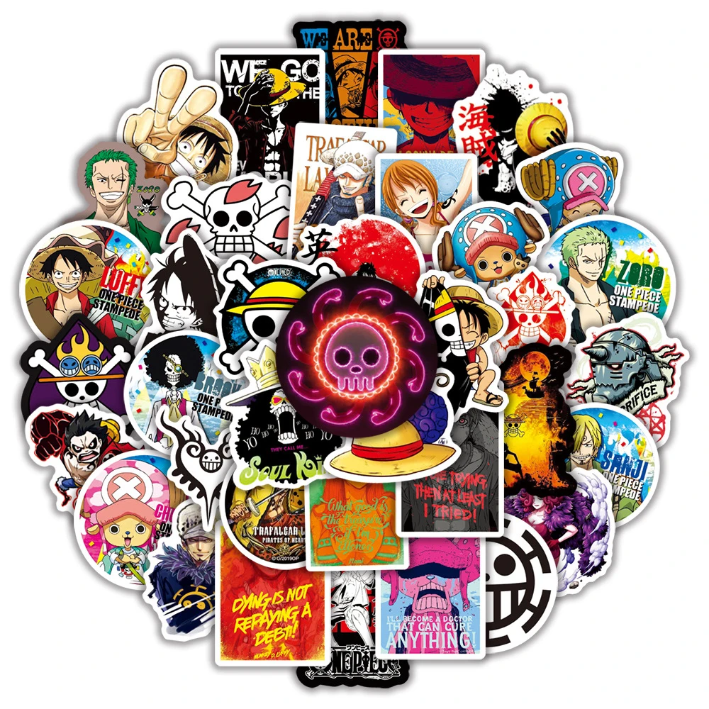 10/30/50/100pcs Anime Graffiti Luffy All Characters Sticker - Image 2