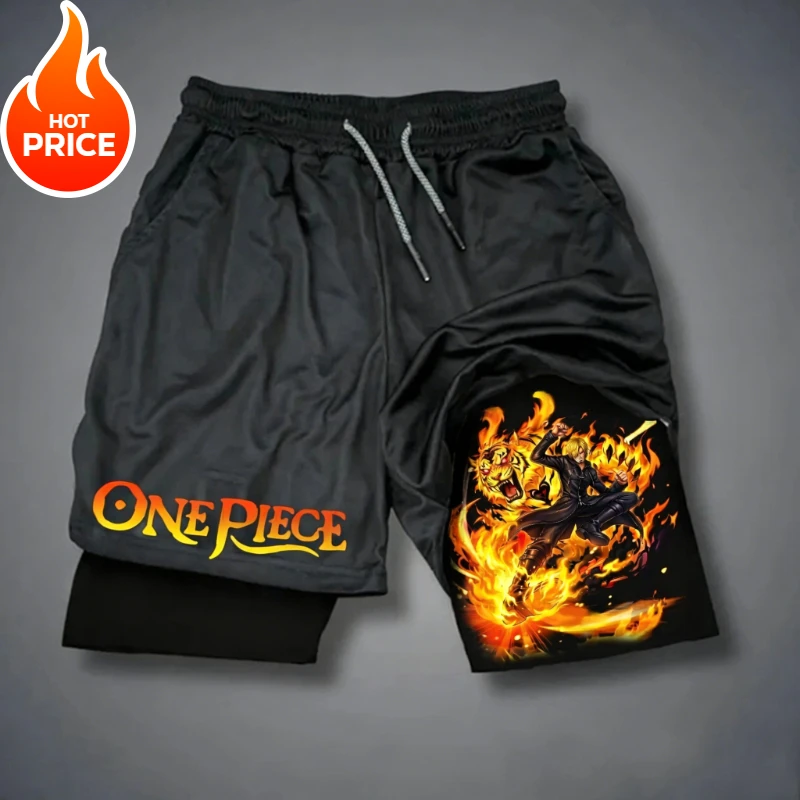 One Piece Sanji Double-Layer Swim Trunks