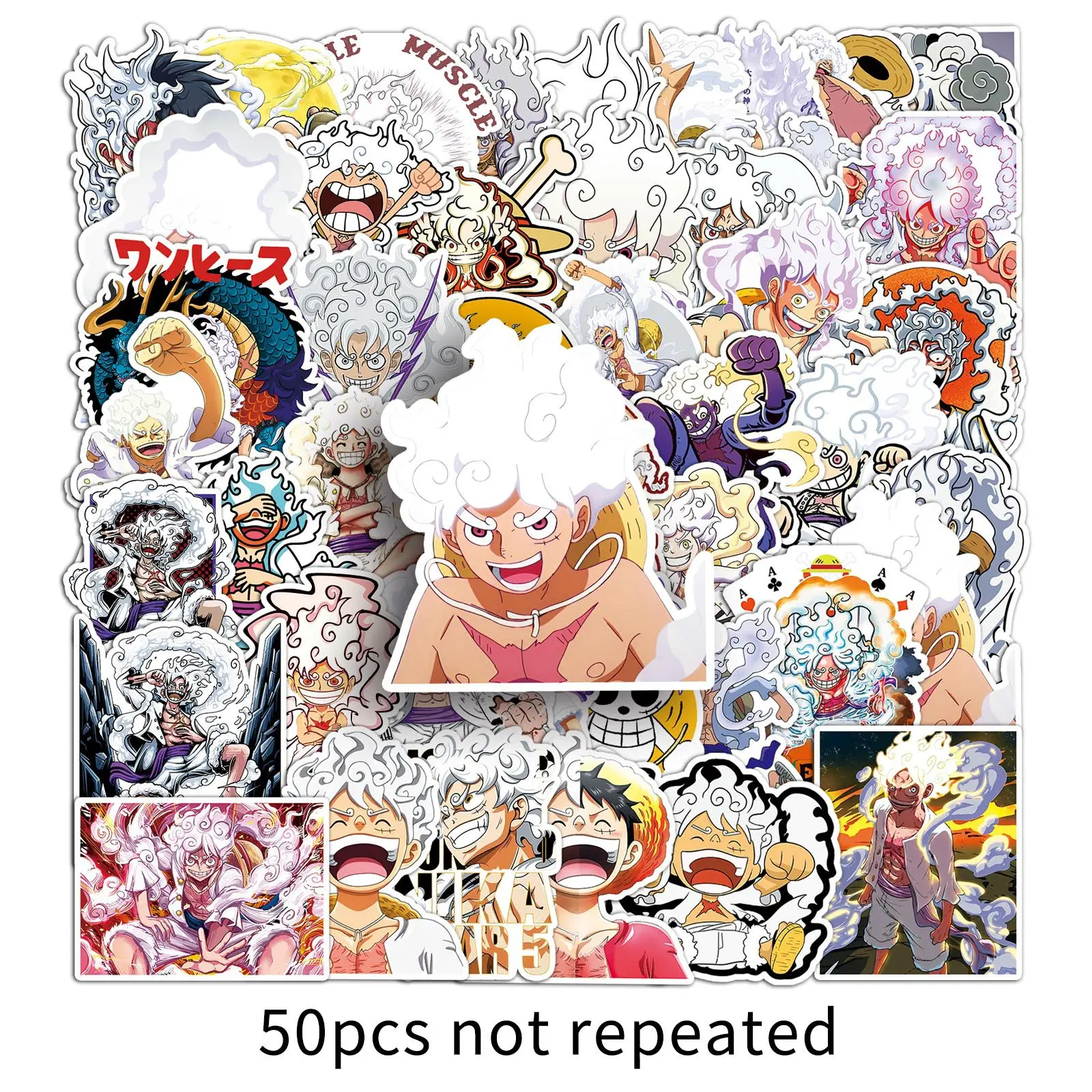 10/30/50PCS Anime Cool One Piece Gear 5 Luffy Sticker - Image 6