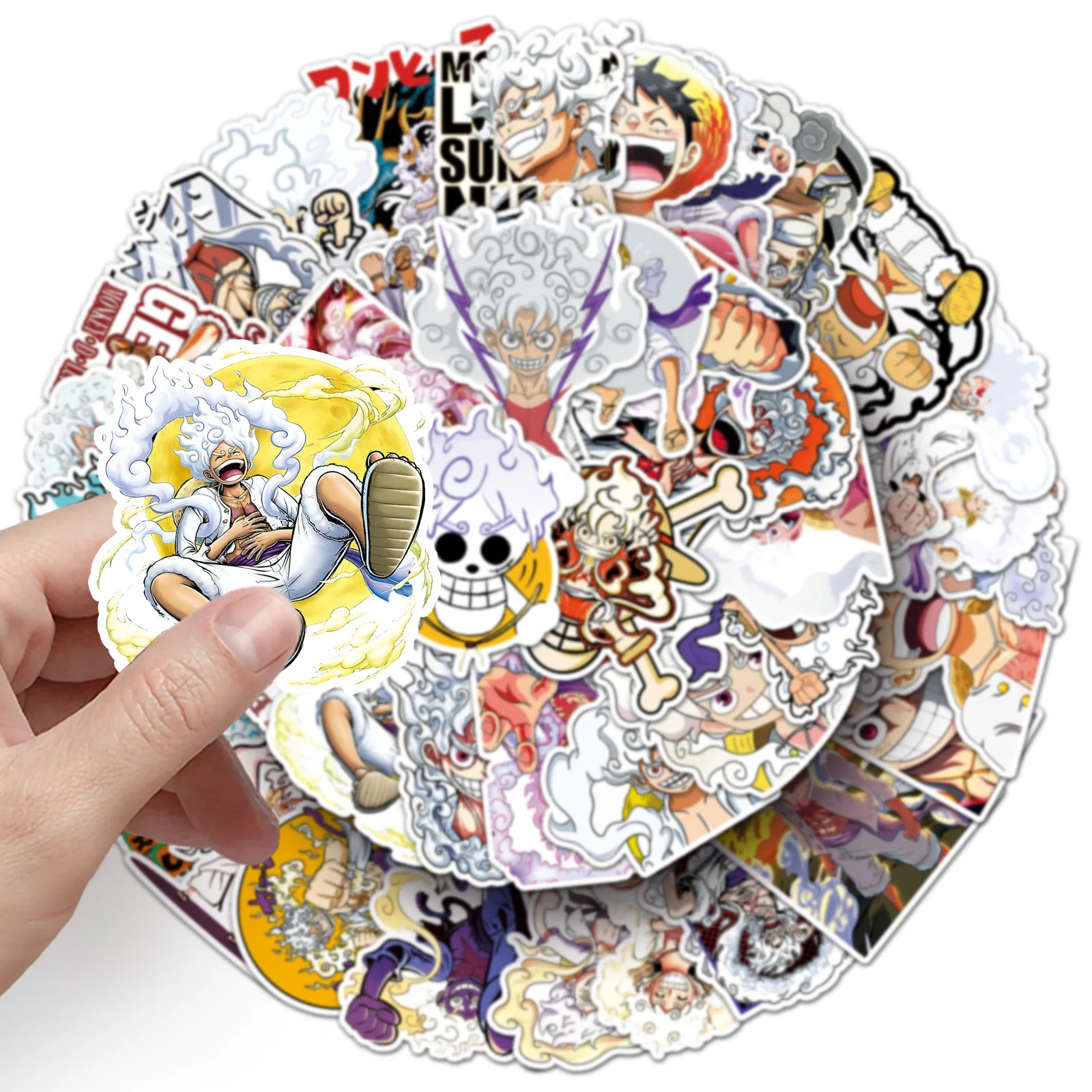 10/30/50PCS Anime Cool One Piece Gear 5 Luffy Sticker