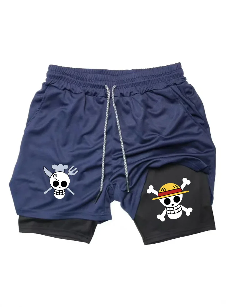 Sanji 2-in-1 Double-Layer Shorts Swim Trunks - Image 2