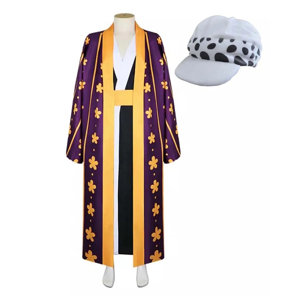 Anime Pirate Cosplay Costumes Trafalgar D Water Law Costume