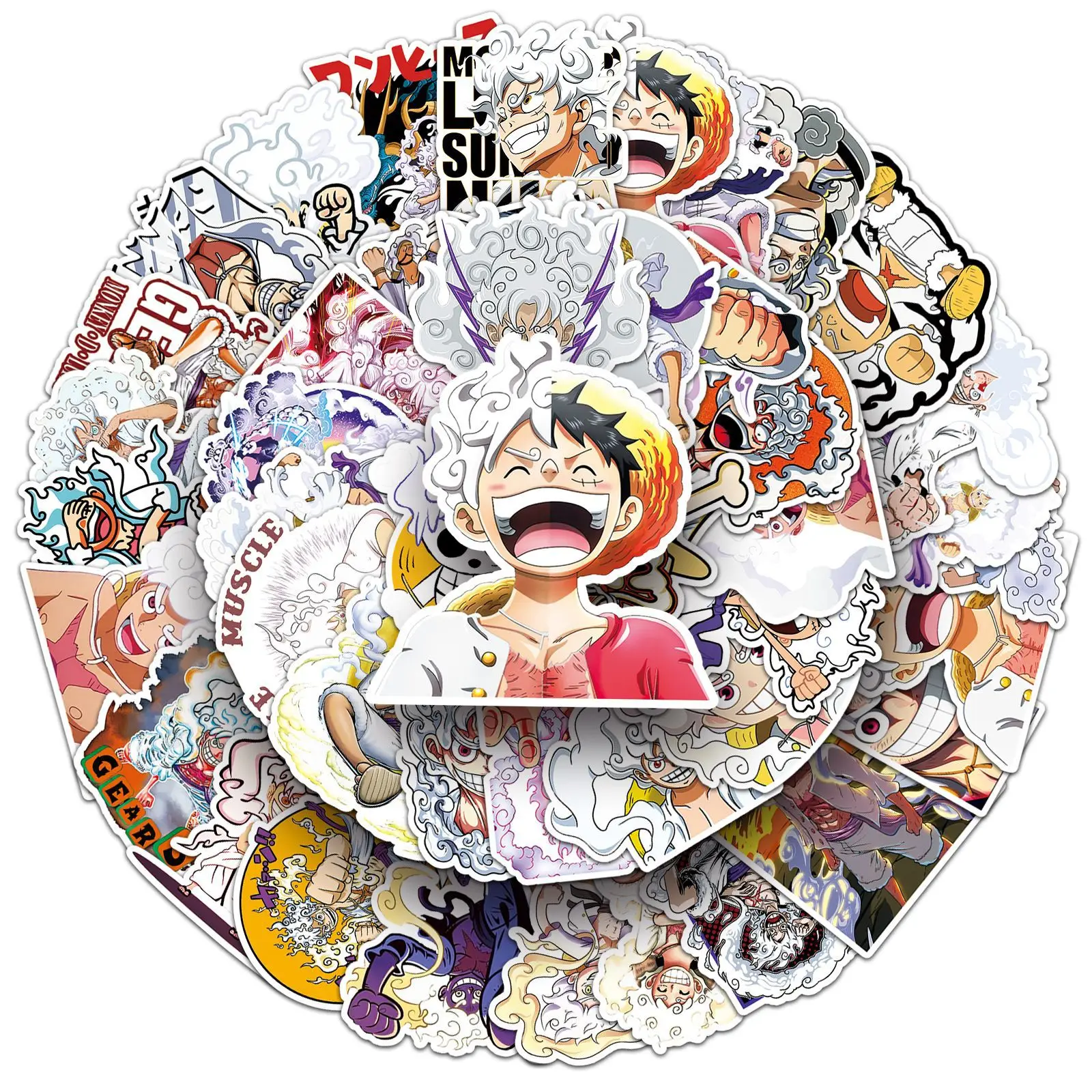 10/30/50PCS Anime Cool One Piece Gear 5 Luffy Sticker - Image 3
