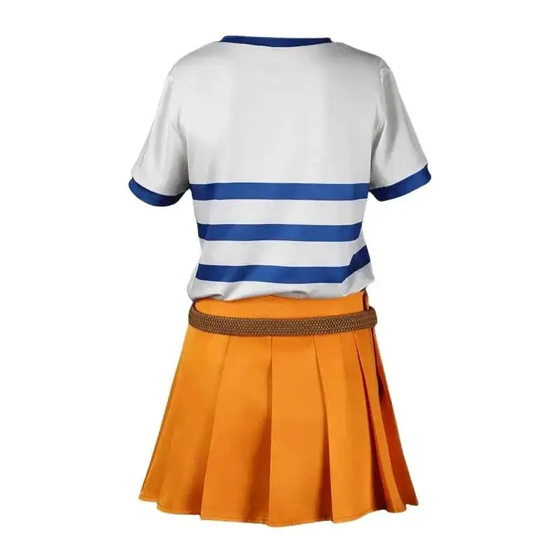 Nami Pirate Uniform Top Skirt Cosplay Costume - Image 4
