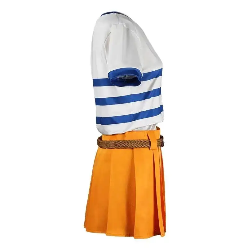 Nami Pirate Uniform Top Skirt Cosplay Costume - Image 3