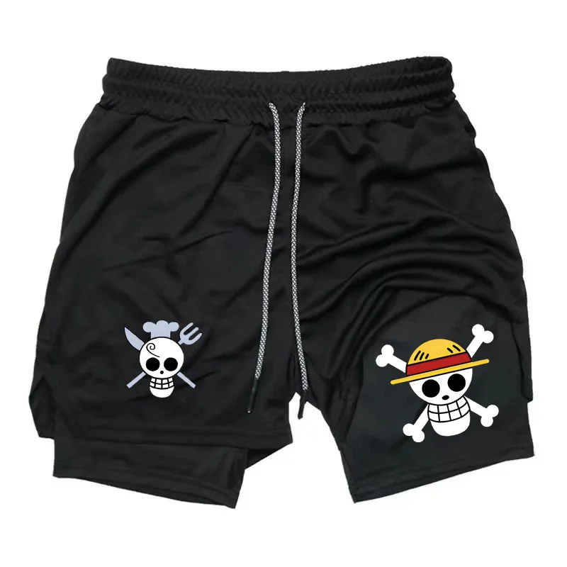 Sanji 2-in-1 Double-Layer Shorts Swim Trunks - Image 6