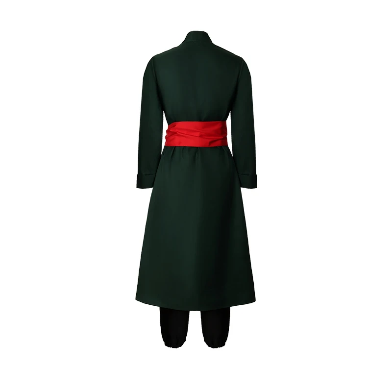 Roronoa Zoro Green Coat Belt Pants Head Scarf Zoro Wig Uniforms Clothes - Image 5