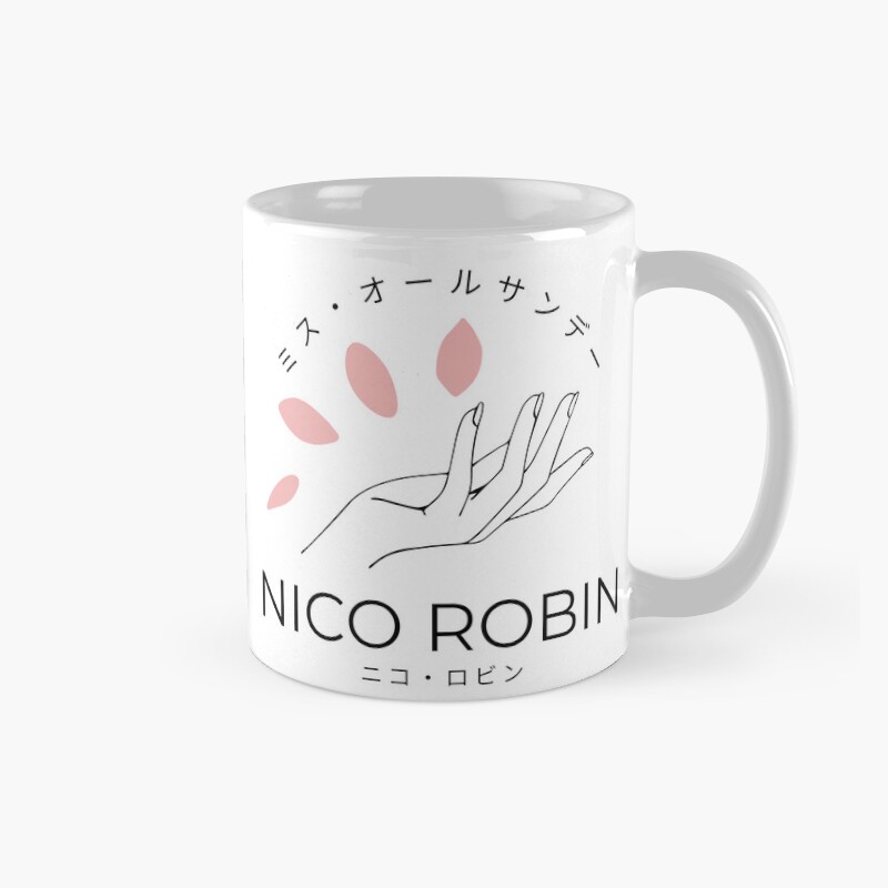 Nico Robin One Piece Subtle Minimal Design Logo Mug