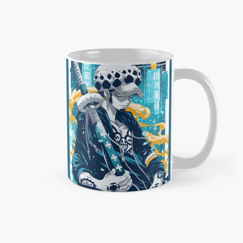 Trafalgar Blue Yellow Halftone Poster Mug
