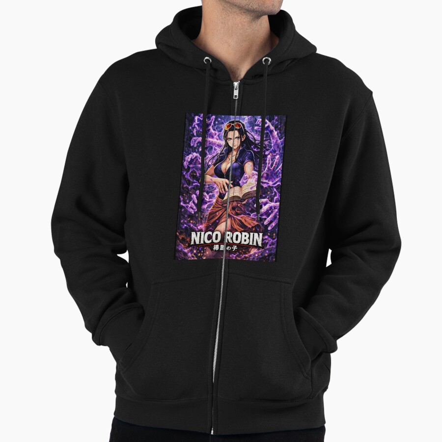 Nico Robin Silent Shadow Zip Hoodie Jacket