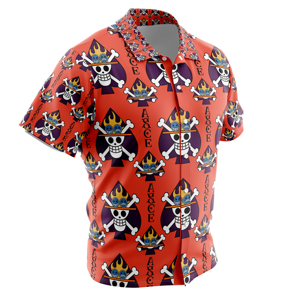 Portgas D. Ace Jolly Roger Hawaiian Shirt - Image 3