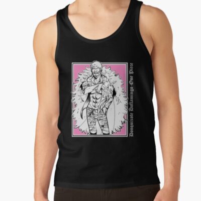 Doflamingo Pink Full Back & White Tank Top