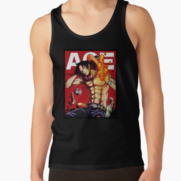 Portgas D Ace Red Comic Tank Top - Image 2