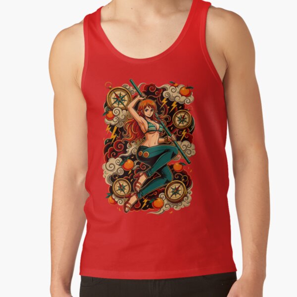 Nami Beautiful Anime Girl Tank Top - Image 4