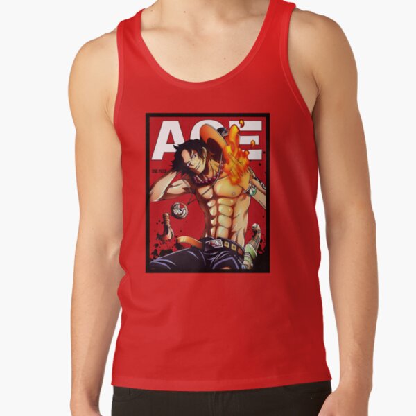 Portgas D Ace Red Comic Tank Top - Image 4