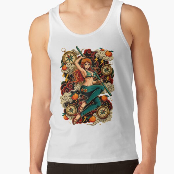 Nami Beautiful Anime Girl Tank Top - Image 2