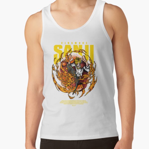 Sanji Flame Design Tank Top - Image 2