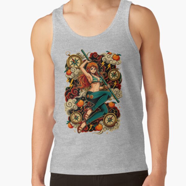 Nami Beautiful Anime Girl Tank Top - Image 3