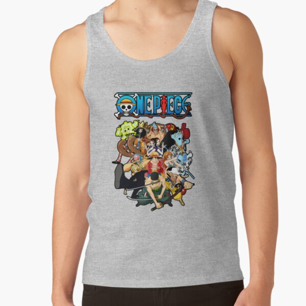 Funny Anime One Piece Straw Hat Pirates Tank Top - Image 3