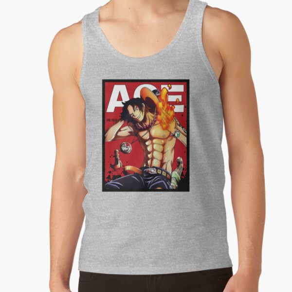 Portgas D Ace Red Comic Tank Top - Image 3