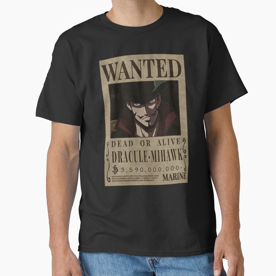 Dracule Mihawk One Piece Taka No Me Bounty T-shirt - Image 2