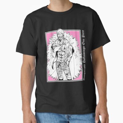Doflamingo Pink Full Back & White T-shirt