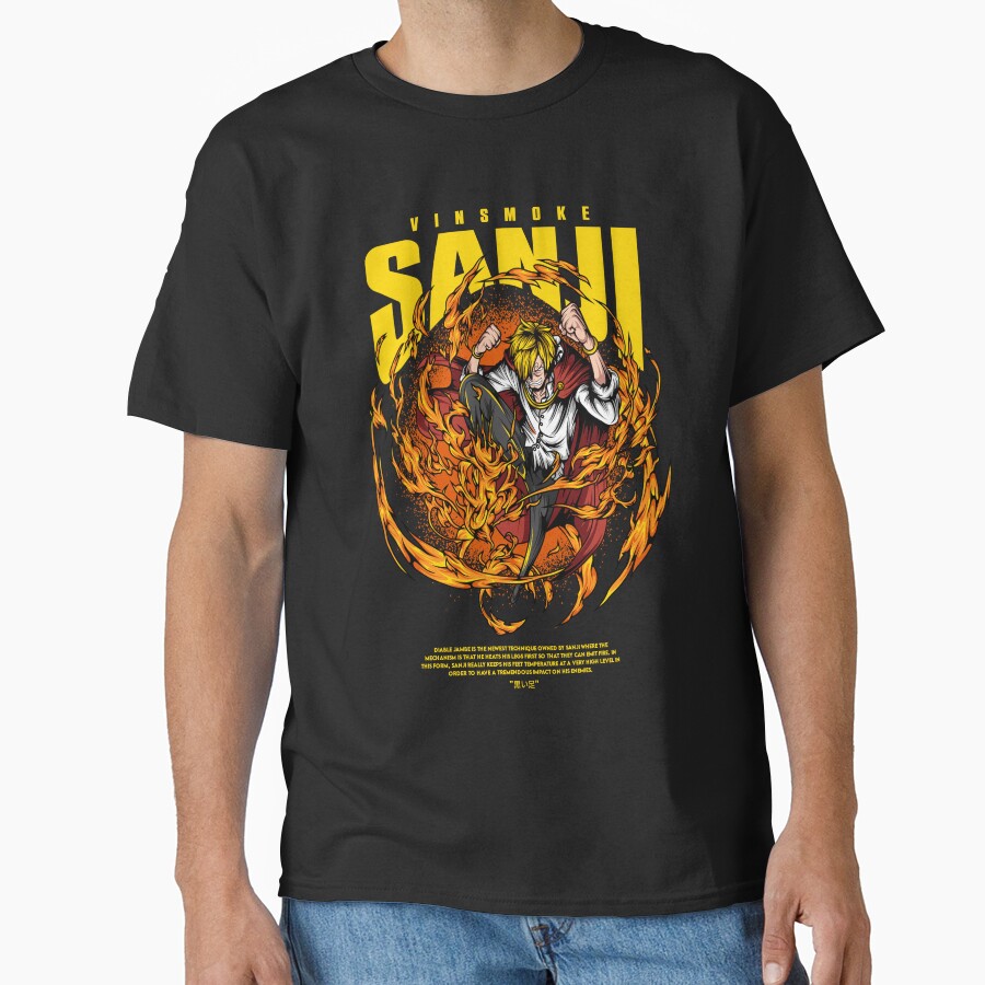 Sanji Flame Design T-shirt