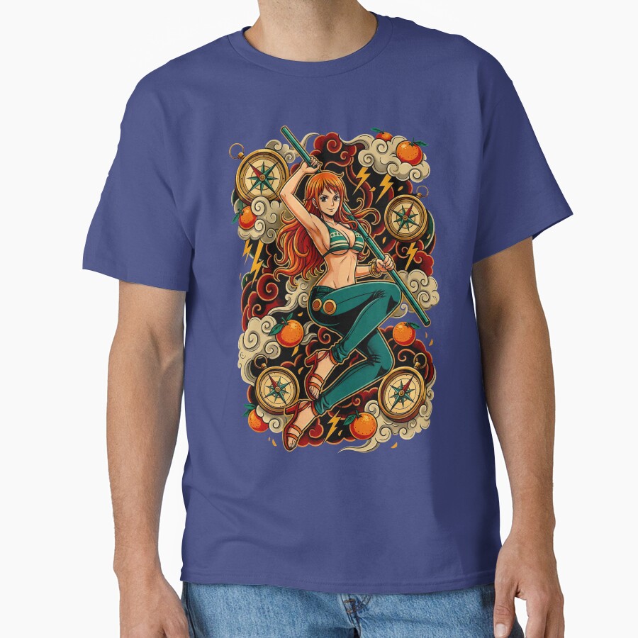 Nami Beautiful Anime Girl T-shirt - Image 4