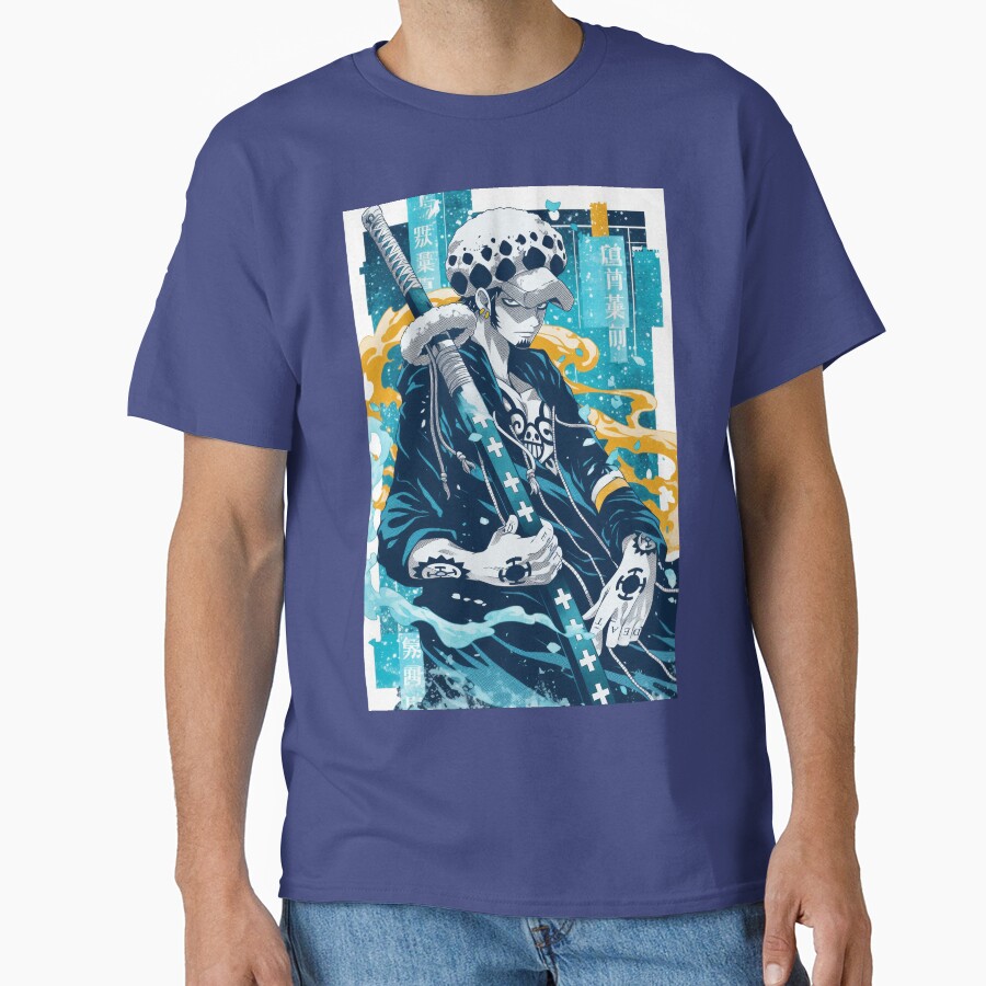 Trafalgar Blue Yellow Halftone Poster T-shirt - Image 4