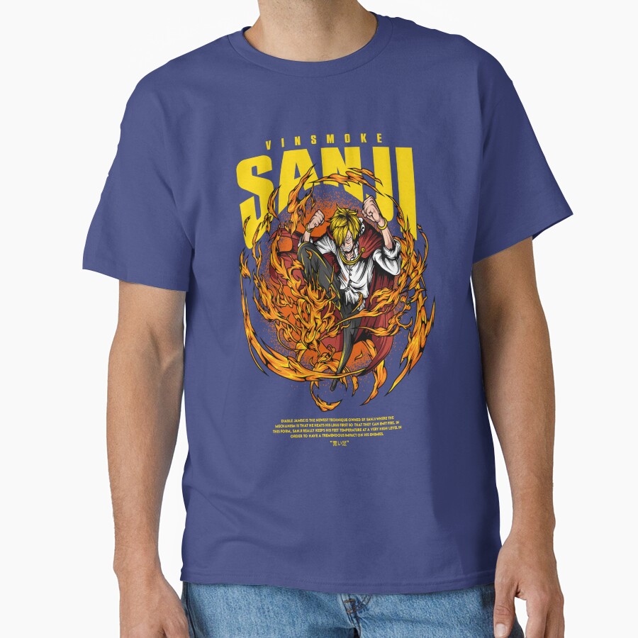 Sanji Flame Design T-shirt - Image 4