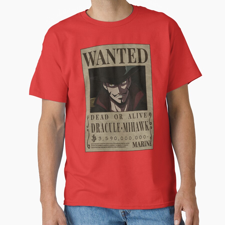 Dracule Mihawk One Piece Taka No Me Bounty T-shirt - Image 5