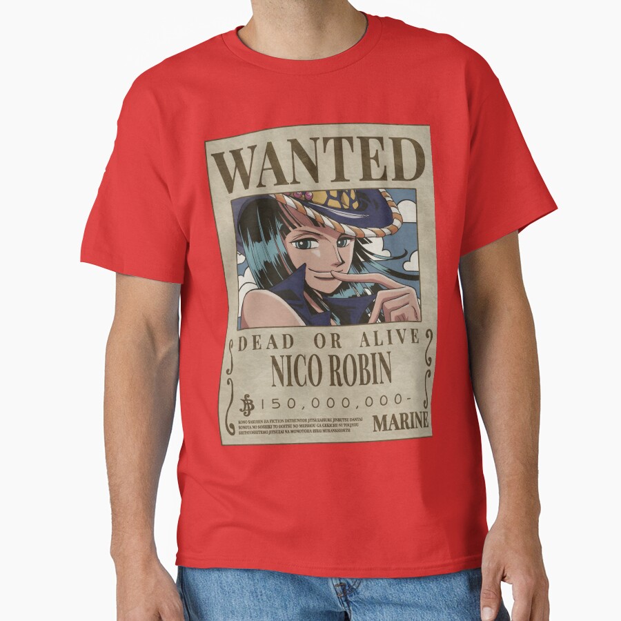 Nico Robin Wanted Dead Or Alive T-shirt - Image 5